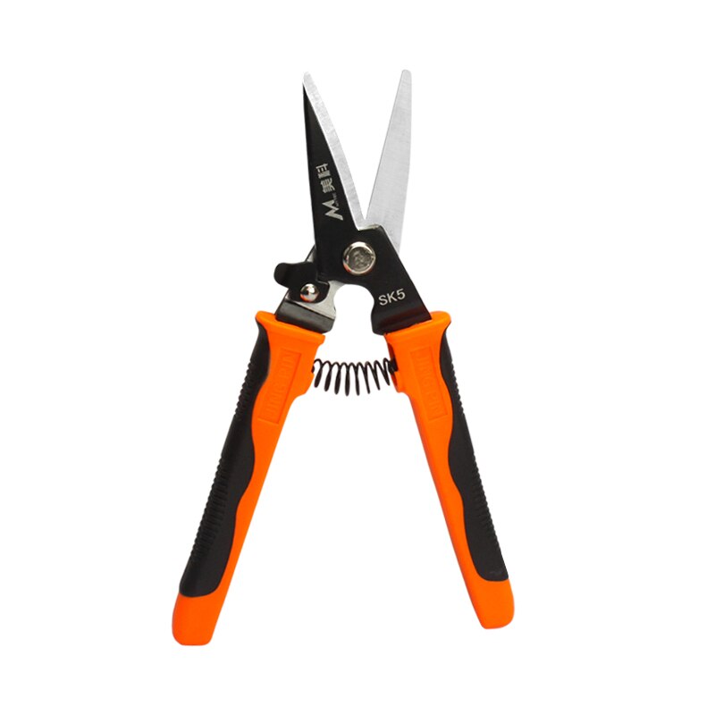 8 Inch Straight/Bent Tin Snips Shearing Scissors For Cutting Thin Metal Stainless Steel Multi-functional Hand Tool: Straight