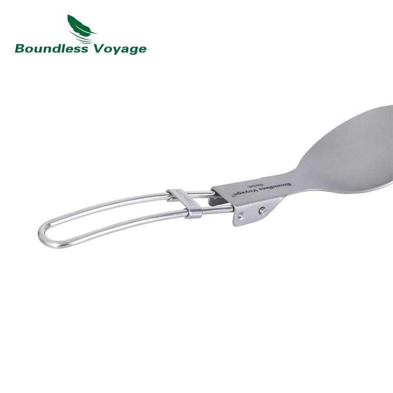 Gränslös resa hopfällbar teleskopisk titan ätpinnar rese picknick fällbara bestick utomhus spork camping servis mess kit