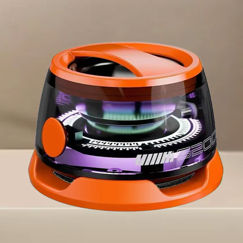G200 bärbara mini bluetooth-högtalare rgb-belysning magnetisk högtalare  bt5.3 mini-ljudboxar 7 timmars uppspelning telefonhållare: Orange
