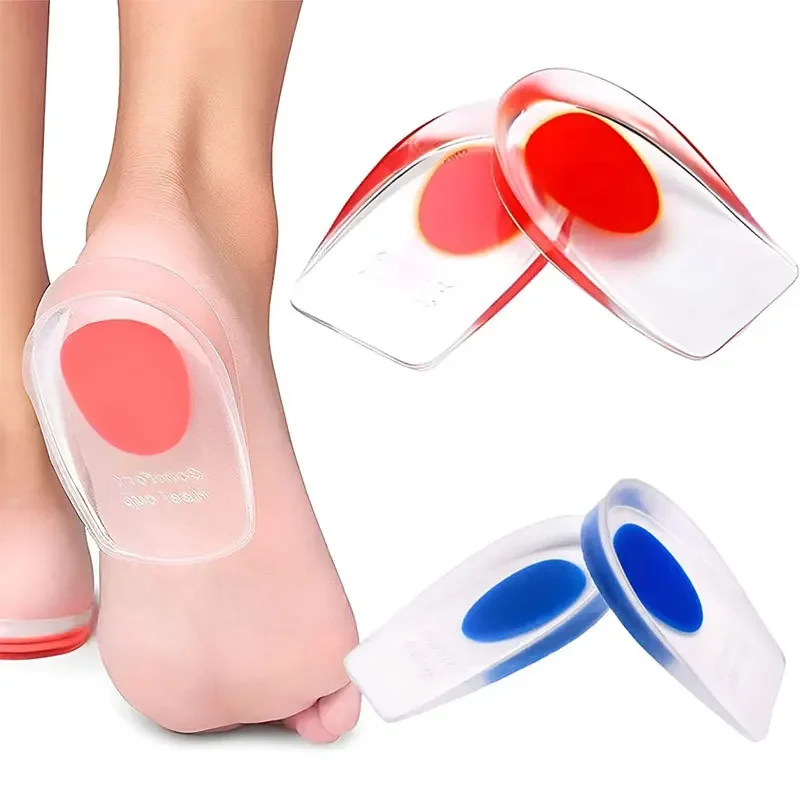 Vorlagen für Plantarfasziitis, für Männer und Frauen, orthopädische Einlegesohle, Fußgewölbeunterstützung, Höhe erhöhen, Silikon-Schuhpolster, stoßdämpfende Einsätze