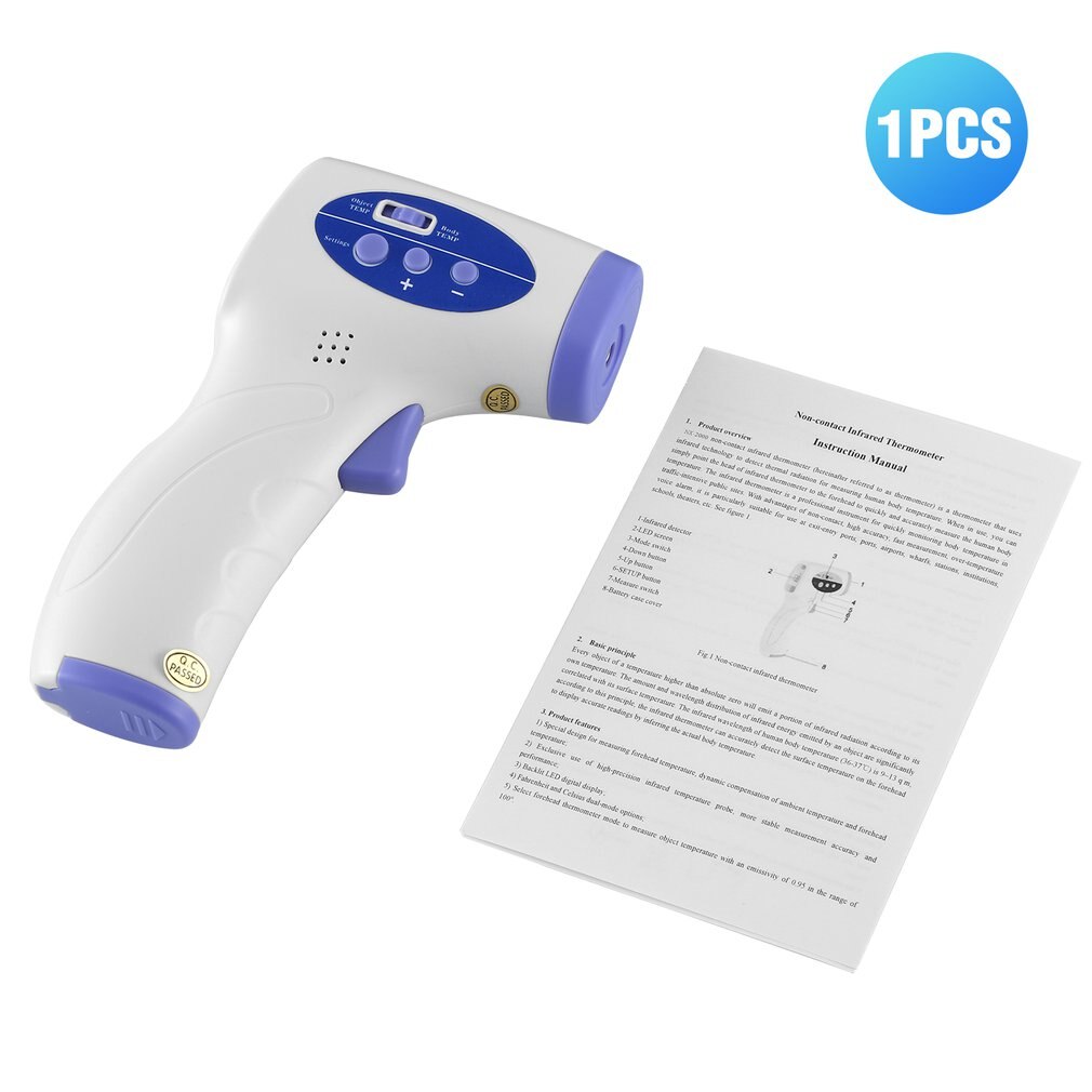 Non-Contact Touchless Ir Infrarood Sensor Voorhoofd Body Digitale Thermometer Temperatuurmeting Lcd Digitale Display Unit