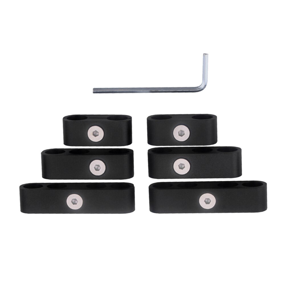 7/12Pcs Spark Plug Wires Cables Separators Dividers Organizers Holders Kit Car Wire Separators Car Wire Separators Ignition Line: 6pcs Black