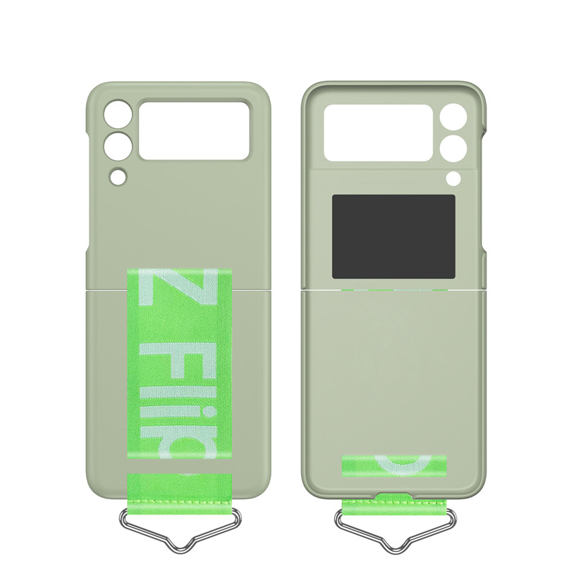 Case for Samsung Galaxy Z Flip 3 5G Zflip3 Hand Strap Phone Case Silicone Shockproof Protective Cover with Ring for Z Flip3 Z3