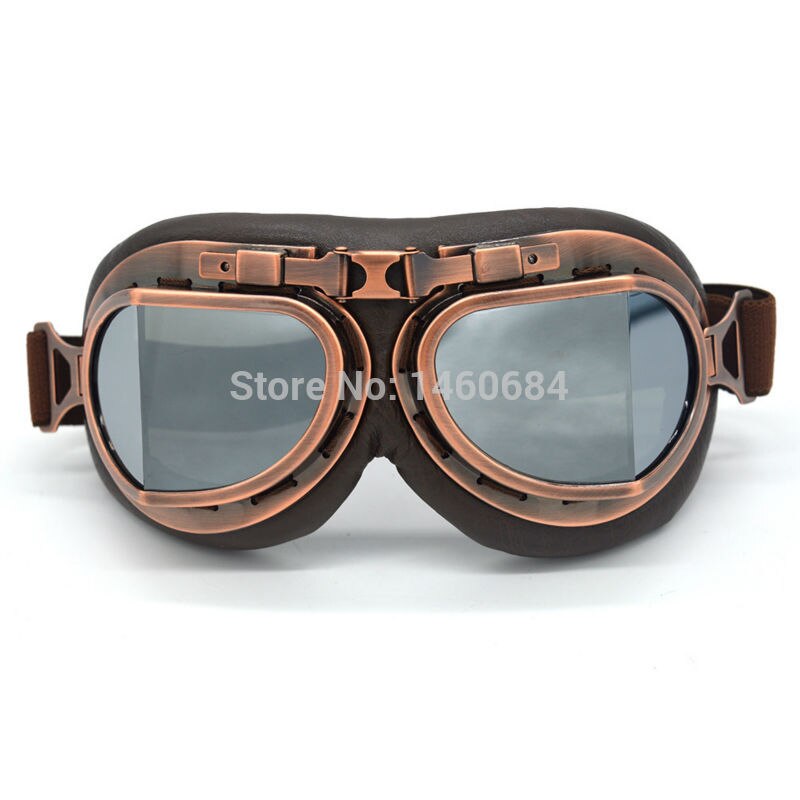 Unisex motorcykel beskyttelsesbriller vintage gafas motocicleta lunette moto motocross atv scooter touring briller: Sølv