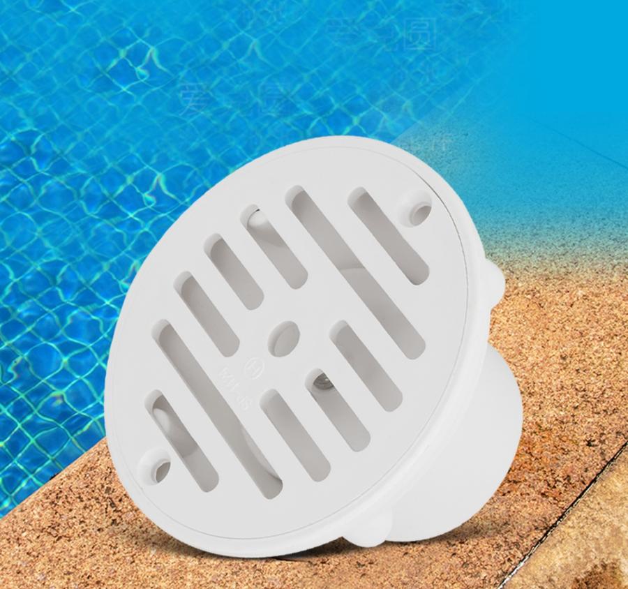 PVC Flow Swimming Pool Drain Outlet Inlet Draining Accessory Fitting Replacement Swimming Pool Drain Bathroom Odor-proof Leak