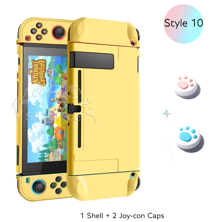 Funda desmontable bonita para Nintendo Switch, funda estilo bolso de piel dura con carcasa rosa para Nintendo Switch y Joy-con: Style 10