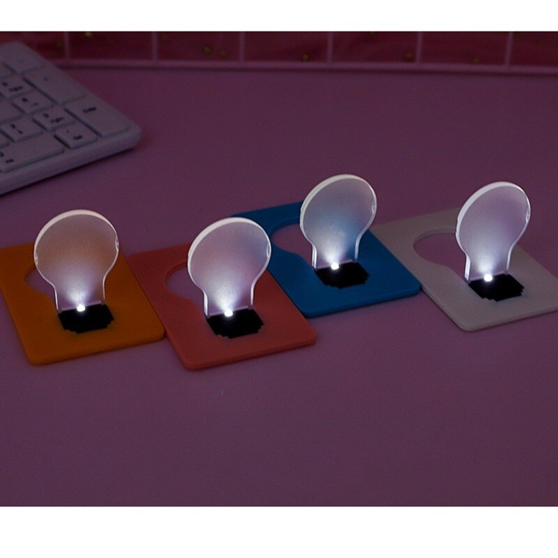 Portable Card Shape Night Light Ultra-Thin Card Light Led Energy Saving Lamp Battery Wallet Pocket Bedroom Card Lamp