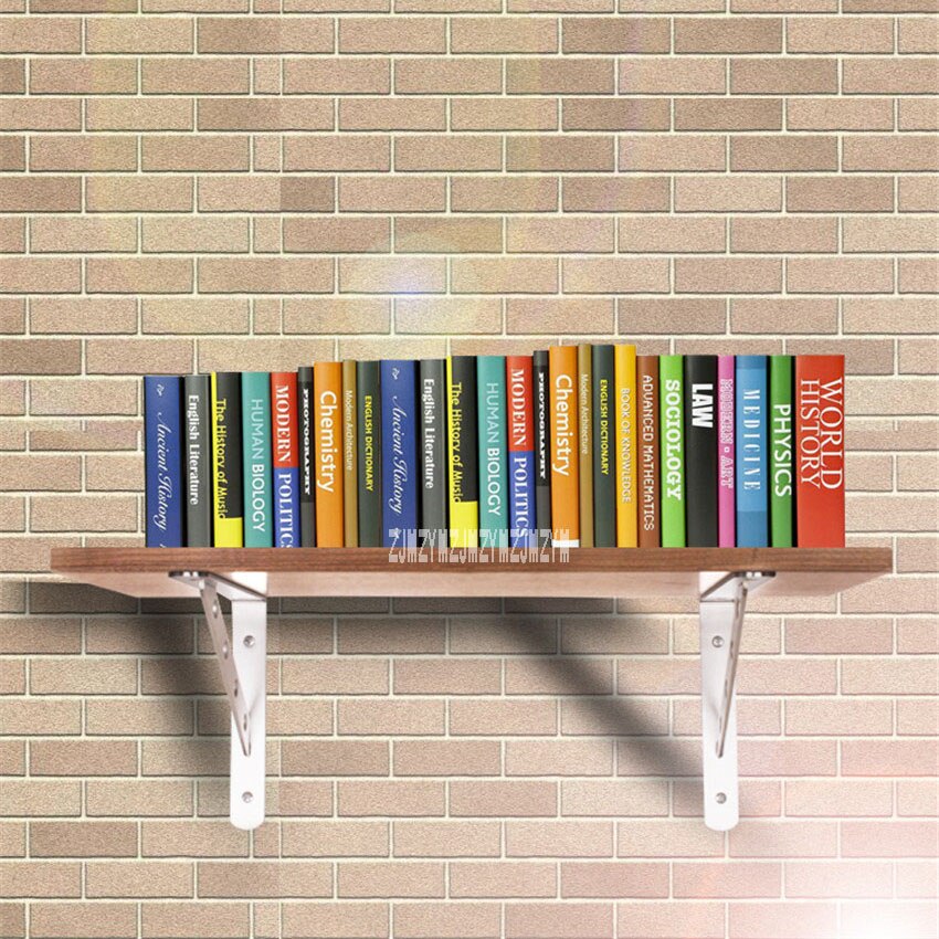 2pcs/lot Thicken Stainless Steel Triangular Bracket Load-bearing Wall Laminates Bracket Wall Partition Support Frame 50-100kg