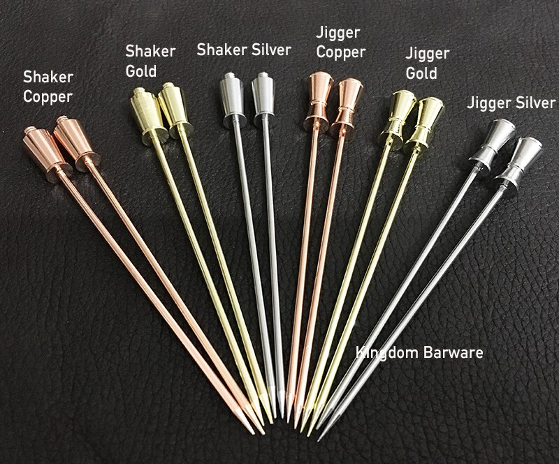 Stainless Steel Cocktail and Martini Picks - For Perfect Drink Presentation, Reusable Set of 6