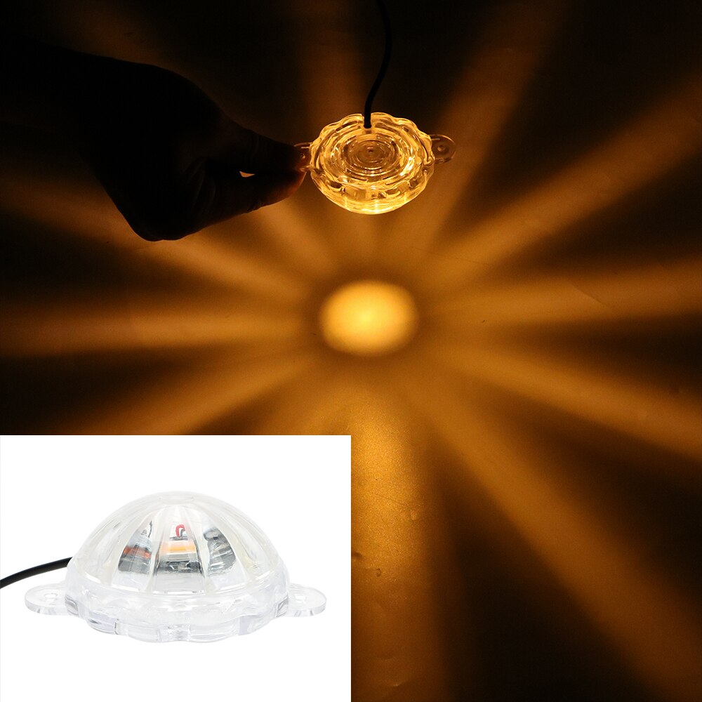 Flash stroboscopique LED pour motos, lumière d&#39;ambiance, éclairage pour châssis, DC 12V: yellow light