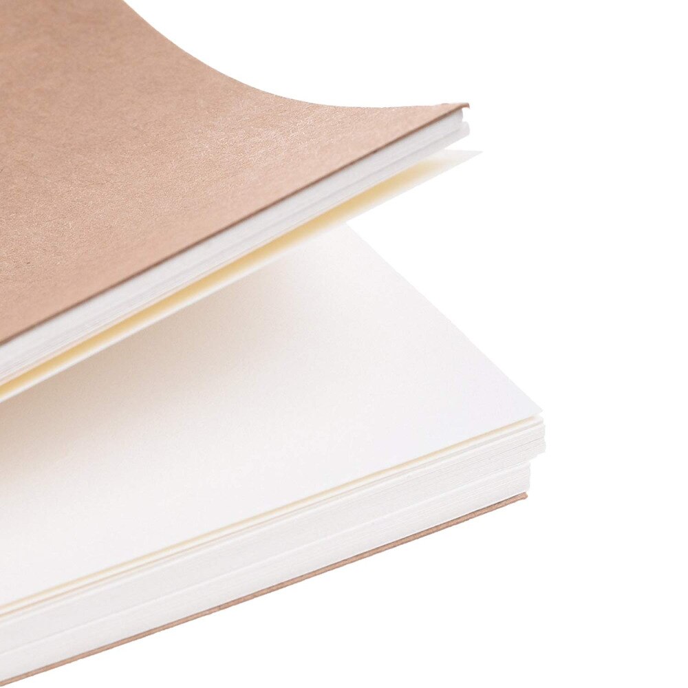 XRHYY Retro Spiral Coil Notebook Kraft Blank Sketchbook for Drawing Painting Graffiti Sketch Book Memo Pad Office And School