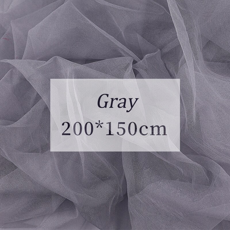 INS Style photographie accessoires manucure photographie accessoires arrière-plan gaze photographie arrière-plan tissu couleur unie: 200x150cm gray