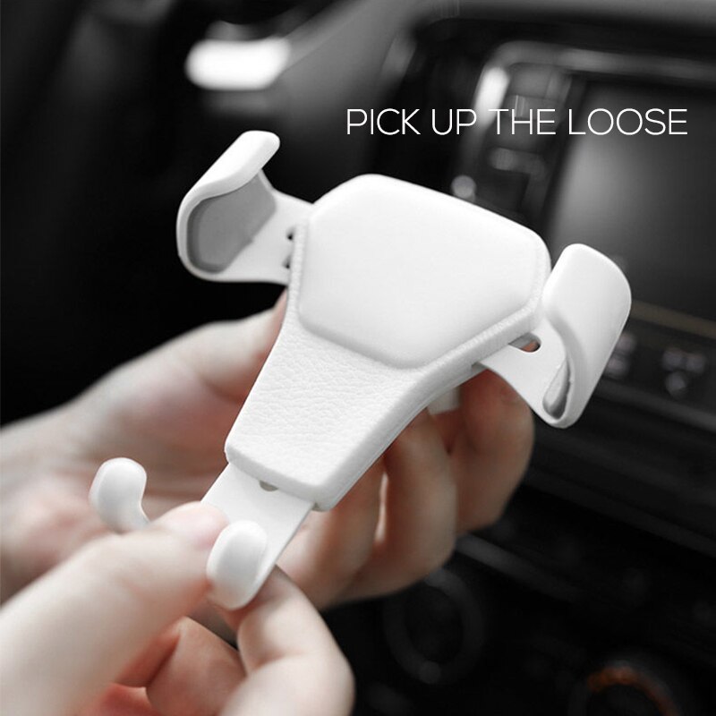 Air Vent Car Phone Holder Stand for Samsung Galaxy Note 9 8 S10 Plus S10e S10 S9 Luxury Gravity PU Leather Holder Stand Support