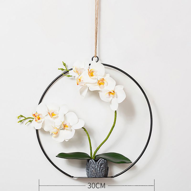 Geometric Metal Wire Wreath Hoop Frame Artificial Flower Garland Wall Hanging Decorations Wedding Party Backdrop Top