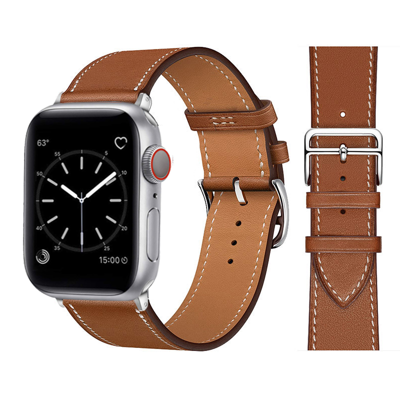 Læderrem til apple watch-rem 45mm 44mm 49mm 42mm 41mm 40mm single tour correa-armbånd iwatch-serie 9 7 8 6 5 4 se ultra