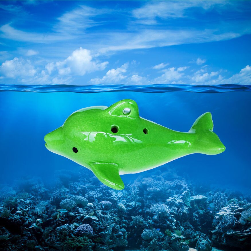 Ocarina 6 Hole Musical Instrument Dolphin Ocarina Ornaments Children Musical Instrument