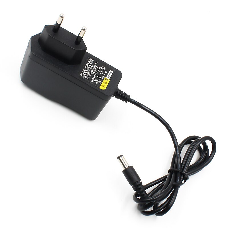 Dc 9 v 1a 9v 1a virtalähde  ac 100v-240v muuntaja adapteri eu pistoke laturi 5.5mm x 2.1mm 1000ma arduino diy kit