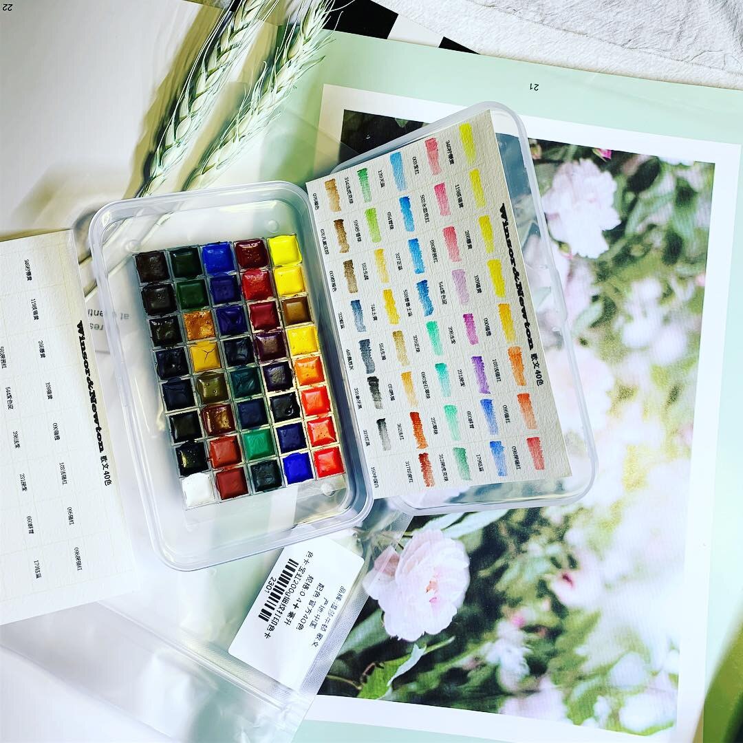 40 cores aquarela de cor sólida para iniciantes, pintura dividida de carga