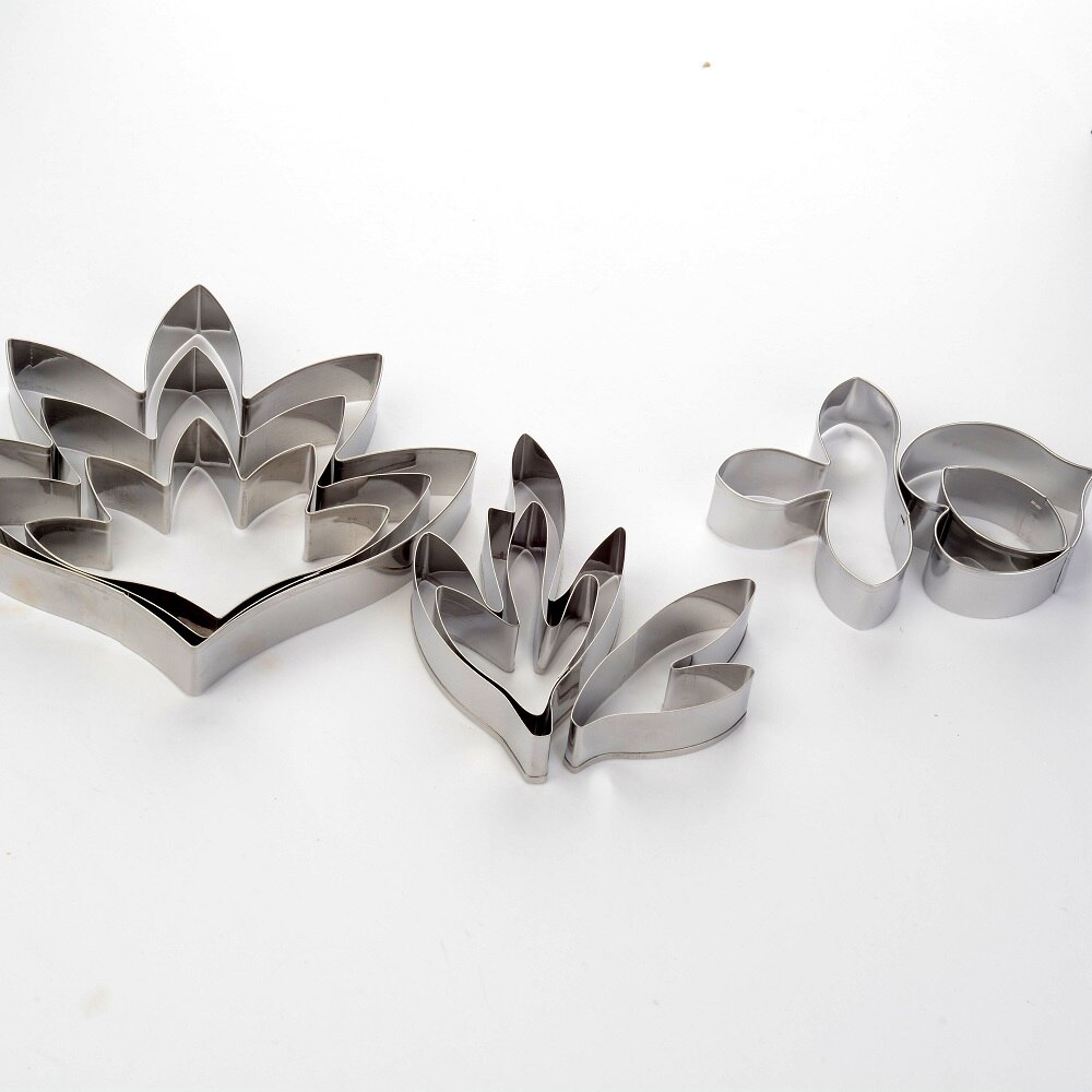 1 zestaw foremka robić wykrawania ciasteczek ze stali nierdzewnej kremówka kwiat skaleczenie piwonia liść odwróć Sugarcraft foremki robić ciasteczek i herbatników ciasto dekorowanie narzędzia