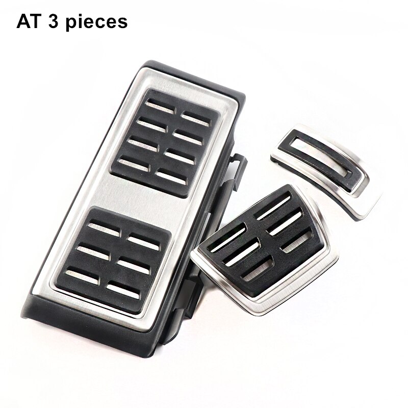 For Skoda Karoq AT MT Accelerator Pedal Brake Gas Footrest Rest Plate Car Styling Accessories: AT 3pcs