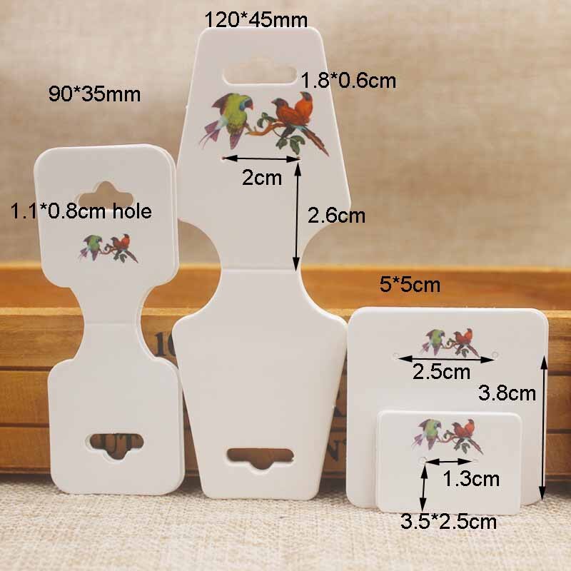 200pcs 4.5x12.0cm flower pattern Cards Printing Jewelry Necklace Bracelet Hang Tag Jewelry Display Cards Label Tag