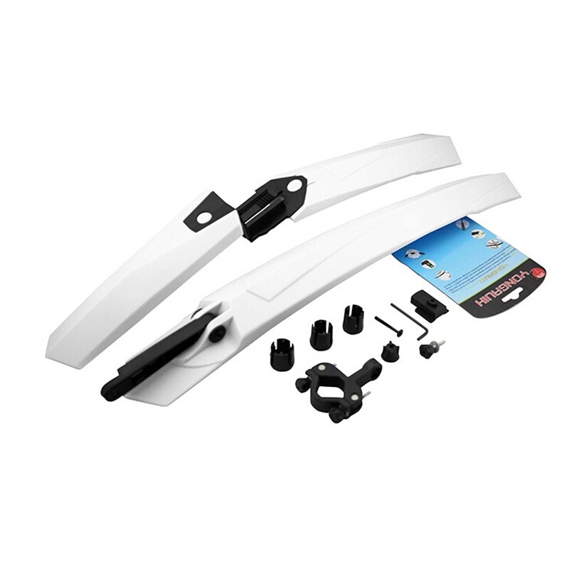 Cycling Mountain Bike Bicycle Front Mudguard + Rear Fender Mud Guard Set MTB Black Green Blue Red White Orange: White