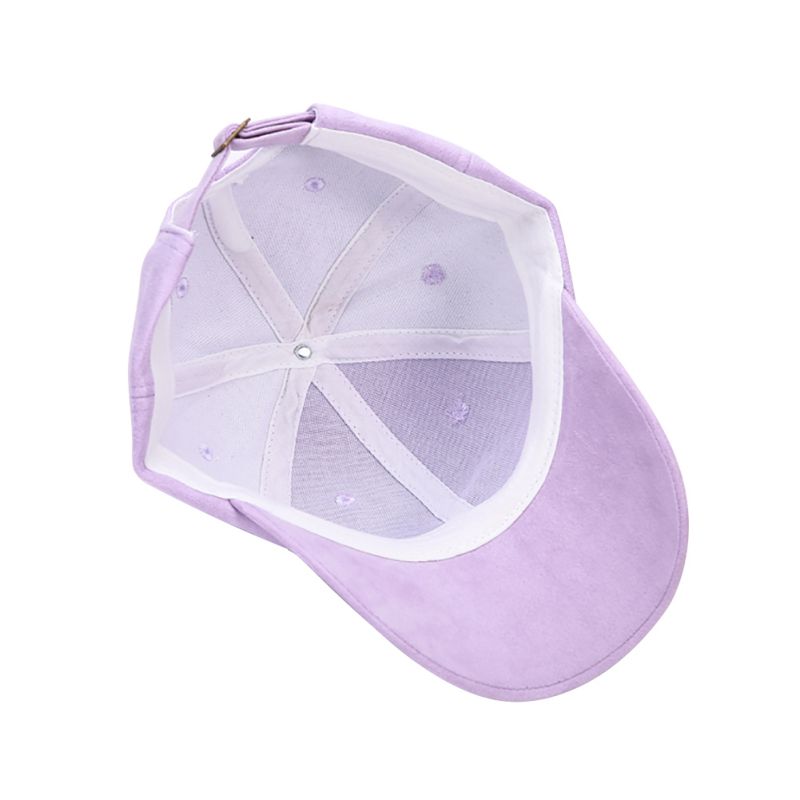 Casual Style Baseball Cap Men Women Angled Brim Adjustable Caps Cotton Strapback Peaked Solid Color Hats