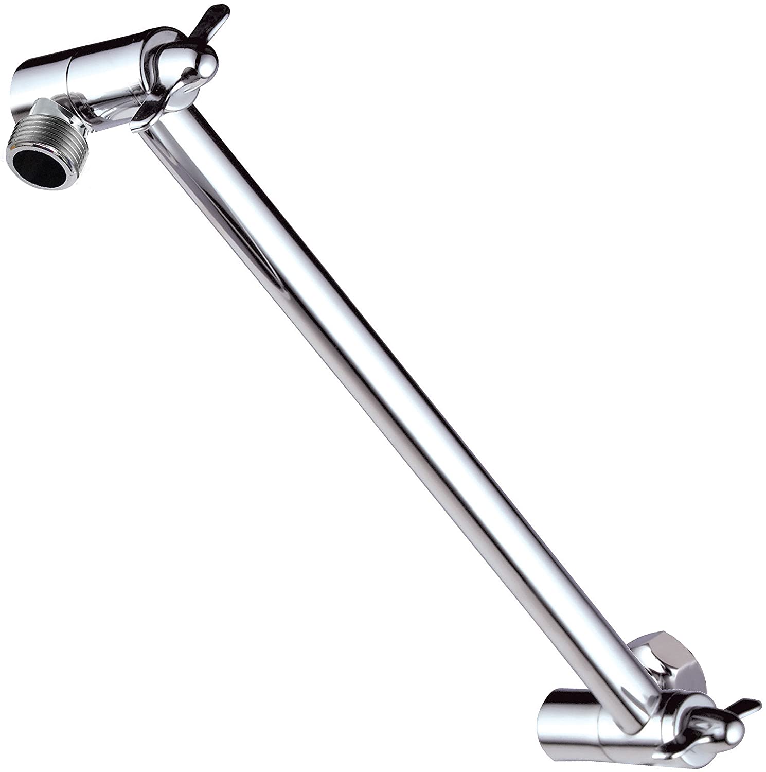 11&quot; Solid Brass Adjustable Shower Extension Arm with Lock Joints Lower or Raise Handheld Showerhead to Your Height