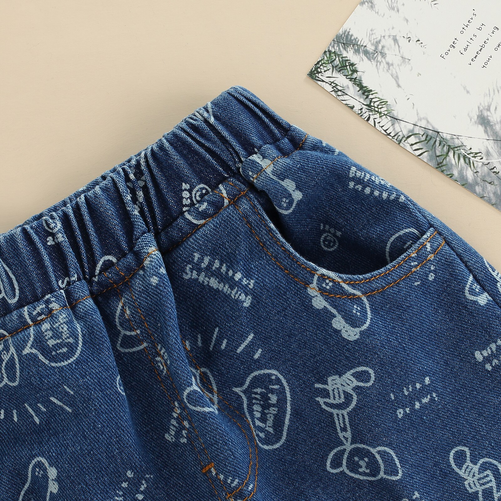 New Summer Kids Boy Denim Shorts bambini vita elastica Casual Cartoon Animal Pattern pantaloni stampati con tasche