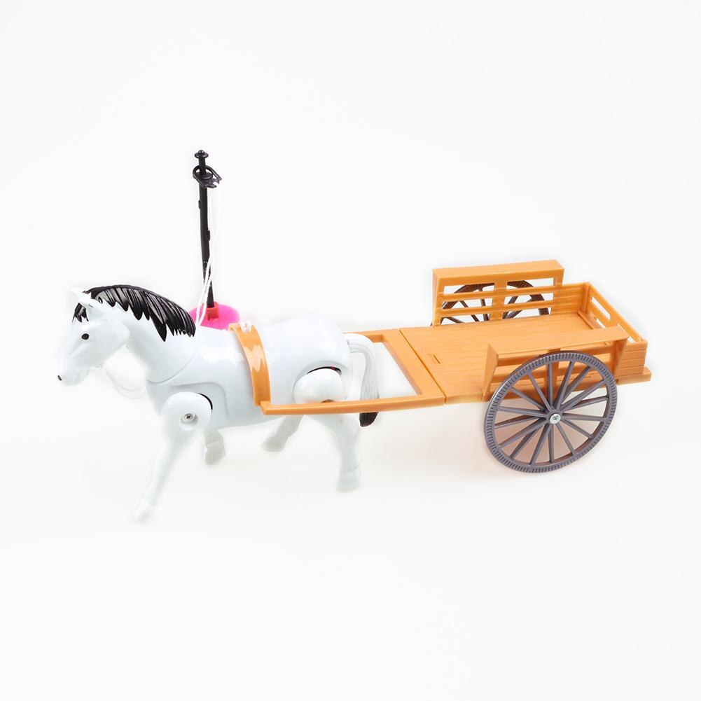 Pequeño caballo eléctrico dibujado carruajes de juguete chico caballo caminar modelo juguetes