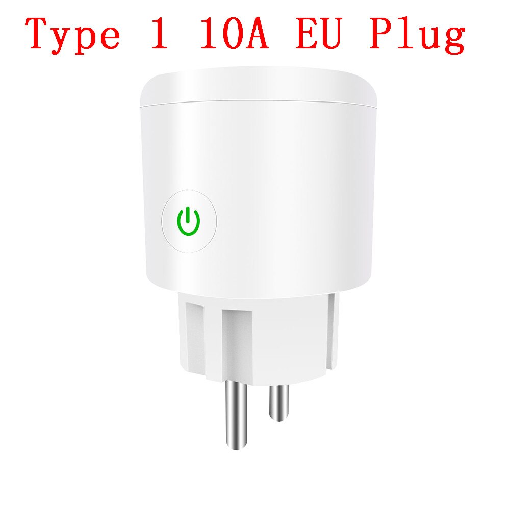 Smart WiFi Plug Adaptor Smart Socket Smart Timer Plug Voice Control EU Home Fire Retardant PC Smart Power Socket EU Plug