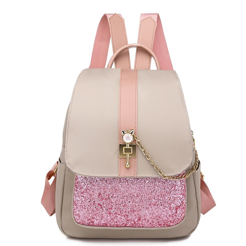 Pailletten Rucksack Frauen Mädchen Schule Rucksack Teenager Mädchen Vielseitig Große Kapazität Tasche Mochila Feminina: 9904 Rosa