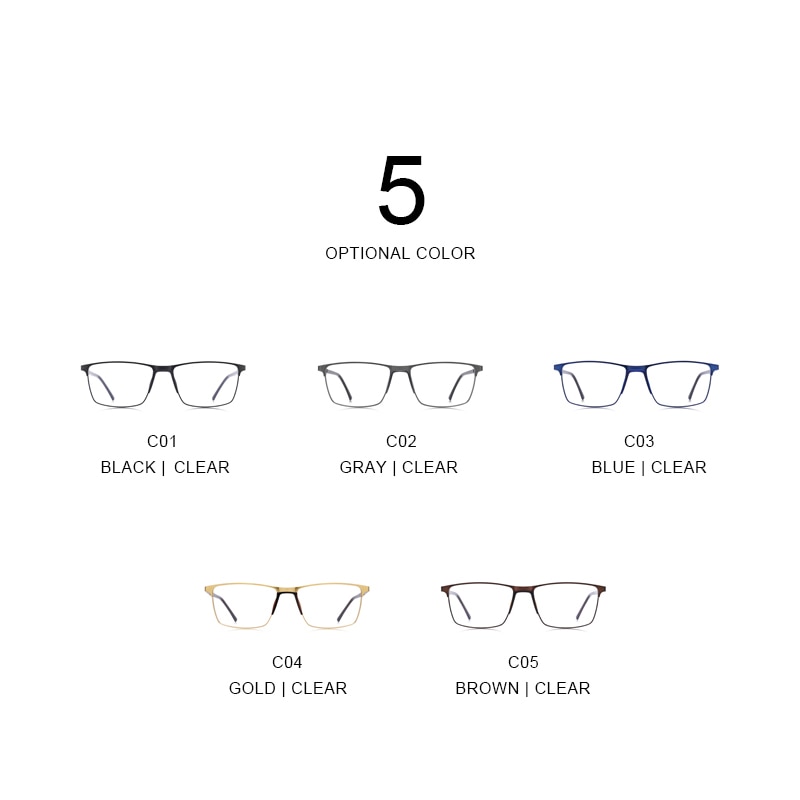 MERRYS Men Titanium Alloy Glasses Frame Business Style Male Square Ultralight Eye Myopia Prescription Eyeglasses S2170