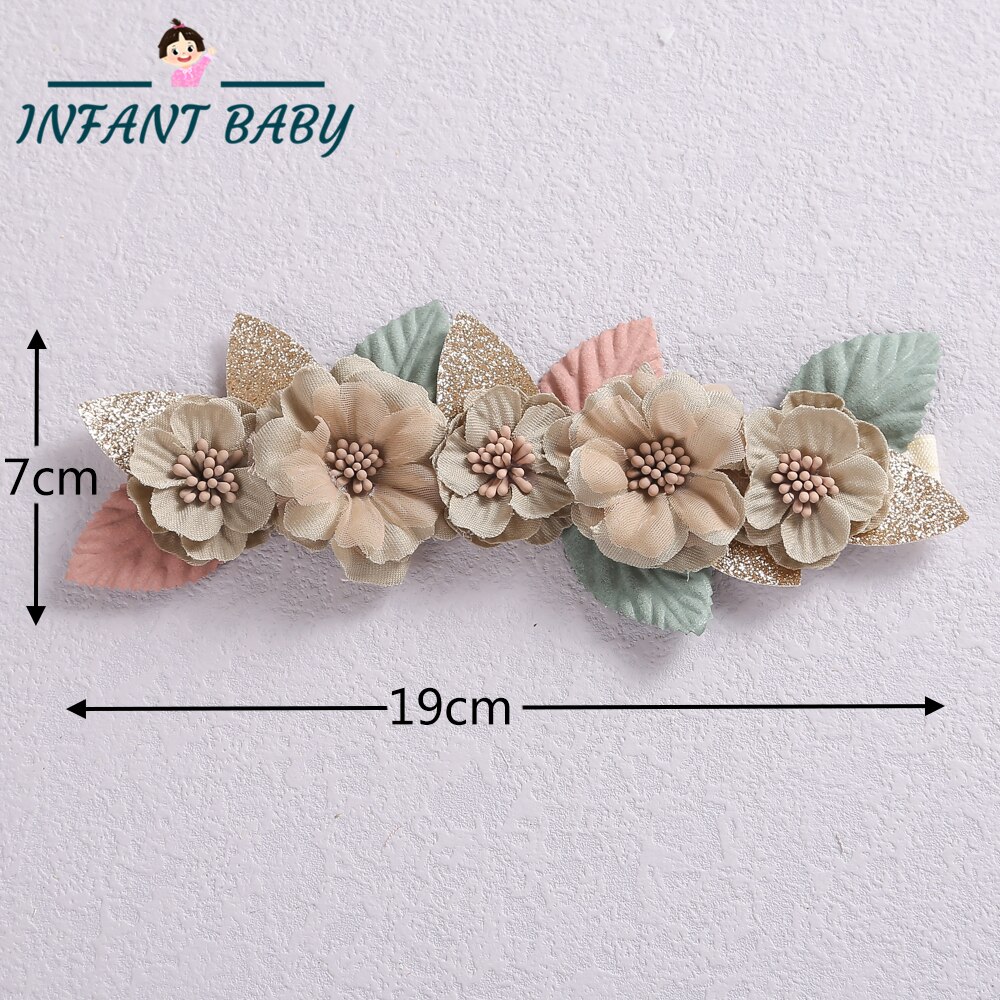 Cinta de cabello con flores para bebé para las niñas cintas para el pelo, bebés para bebé niñas niños diademas turbante recién nacido Haarband bebé accesorios para el pelo