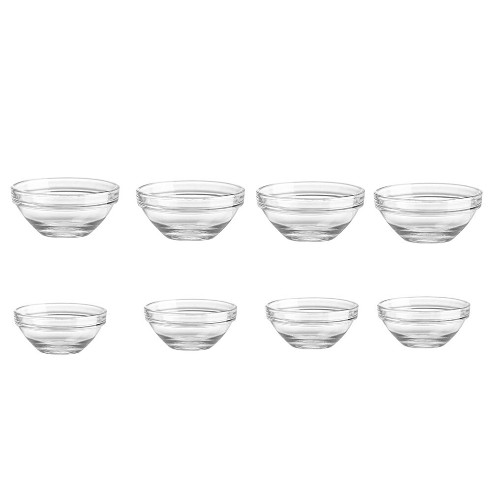 4pcs Glass Pudding Bowls Jelly Bowls Home Seasoning Bowls Seasoning Containers: Transparent 1