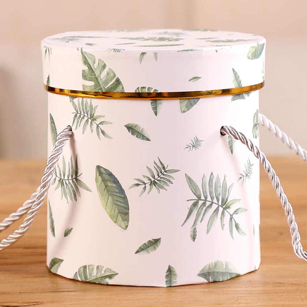 2 stuks ronde bloemendozen, bloemenverpakking, snoepopslagdoos, papieren zak, boeketdecoratiedoos, bruiloftdecoratiedoos