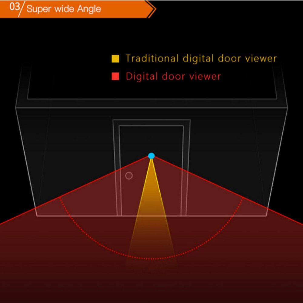 2.8 Inch Video Doorbell Peephole Camera 90 Degrees Doorbell Motion Detection Eye Digital LCD Door Monitoring Electronic Cat Eye