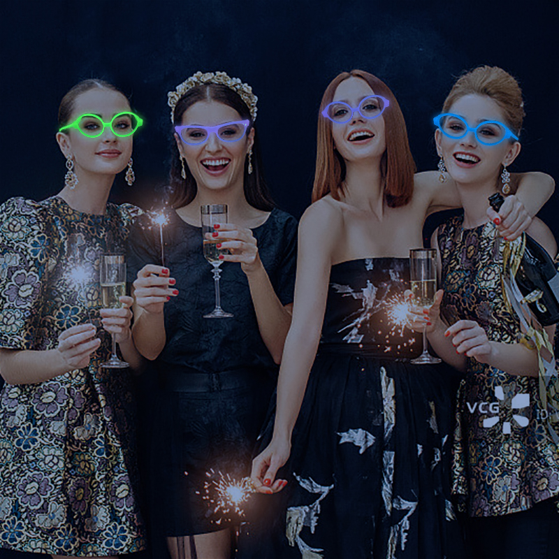 1/2/6/10 Pcs Luminous Glasses Glow Sunglasses With Light Neon Fluorescent Decorative Bar Party Adult Kids Birthday Props