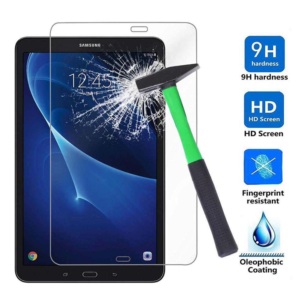 For Samsung Galaxy Tab A6 10.1 inch ) T580 T585 Case PU Leather Cover stand Smart case for Samsung Galaxy Tab A6 10.1 Case: Tempered Glass