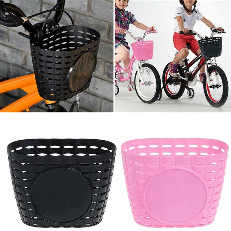 Bicycle Basket Hollow Children Bike Tricycle Scooter Storage Front Handlebar Plastic Carrier Cycling Kids Riding Shopping