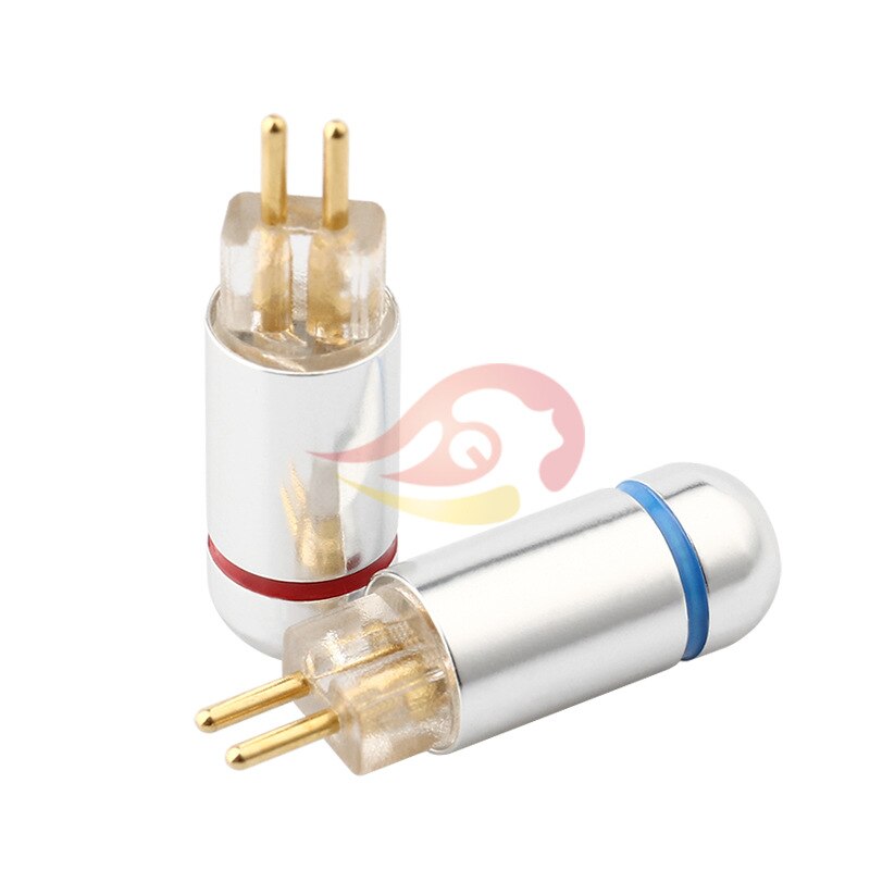 1 Paar Audio Connector Oortelefoon Adapter 2Pin Socket Jack Voor IE8 IE8I IE80 Diy Hifi Oortelefoon Audio Kabel 0.78 Mm metalen Plug Aansluiting