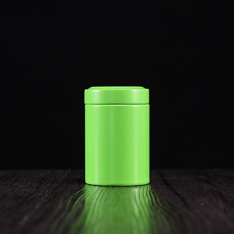 50g Round Sealed Metal Tea Can Coffee Spice Tea Container Outdoor Portable Universal Packaging Empty Tin Box: Emerald