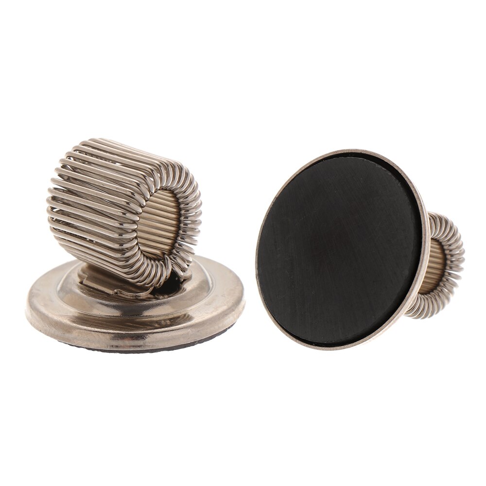 Single Hole Double Opening Triple Orifice Spring Pen Clip Metal Pencil Holder Elastic Loop Portable Writing Supplies Stationery: Black Magnetic-1pc