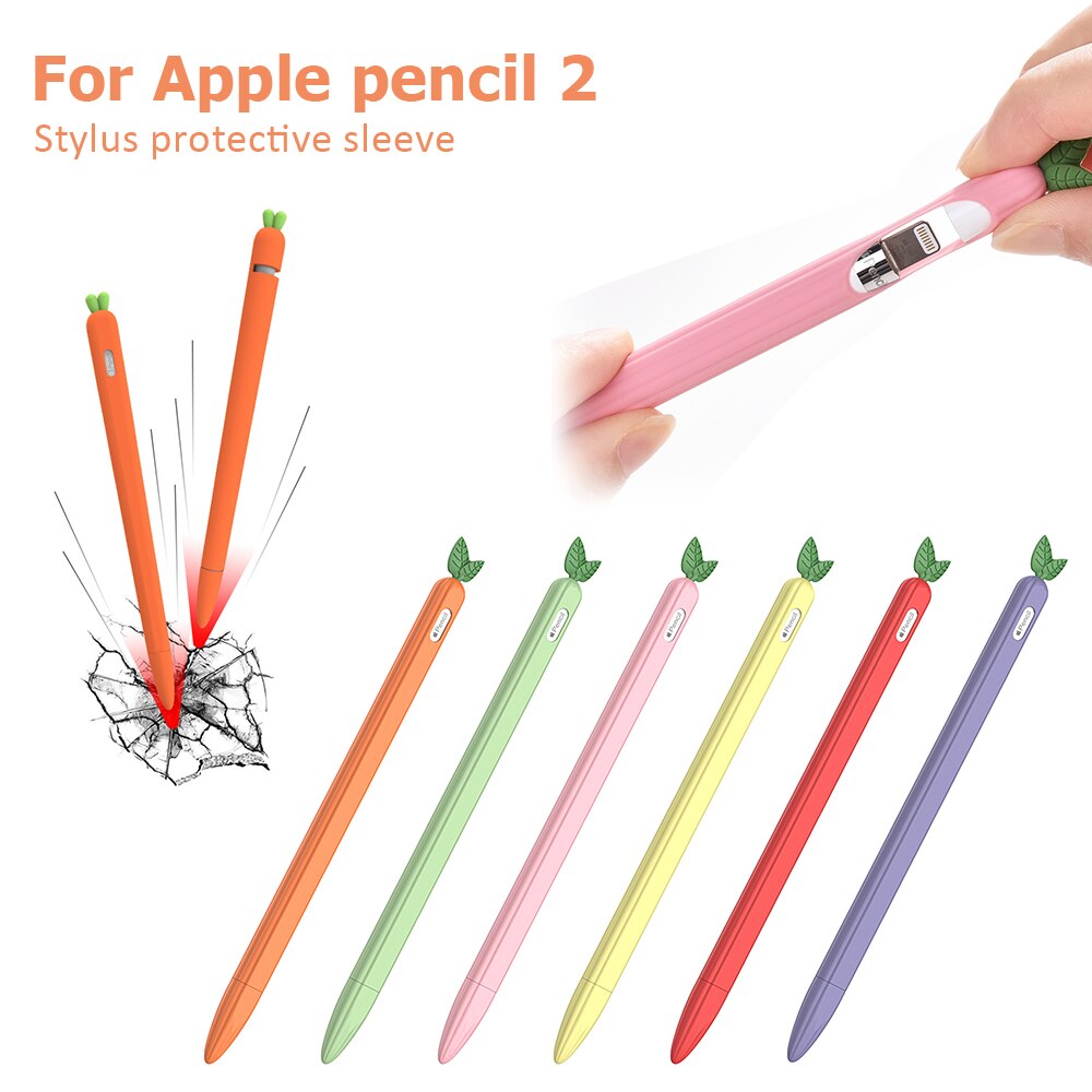 Soft Silicone Compatible For Apple 12 Pencil Case Compatible For Tablet Touch Pen Stylus Protective Sleeve Cover Coque Anti lost