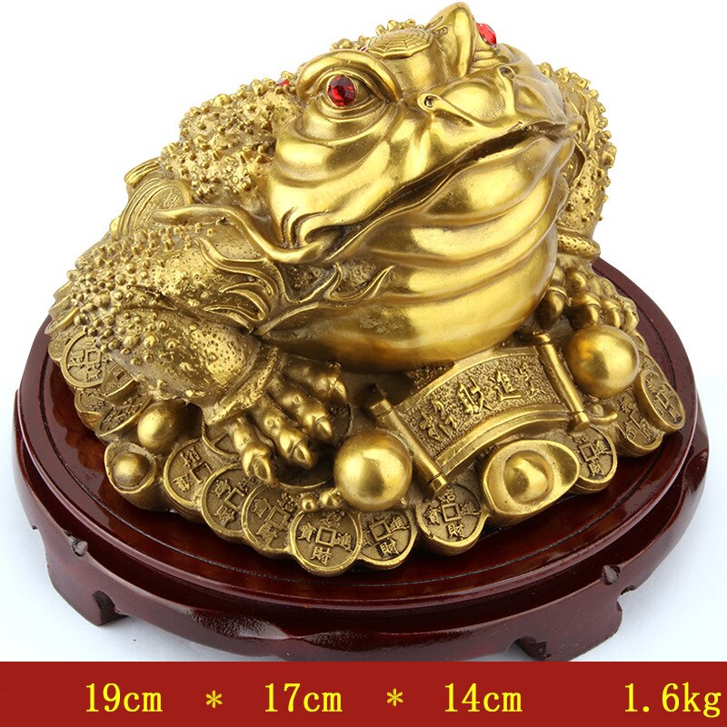 Copper Gold Toad Ornaments Gold Toad Shop Opening Living Room Wine Cabinet Desk Decoration Feng Shui A
