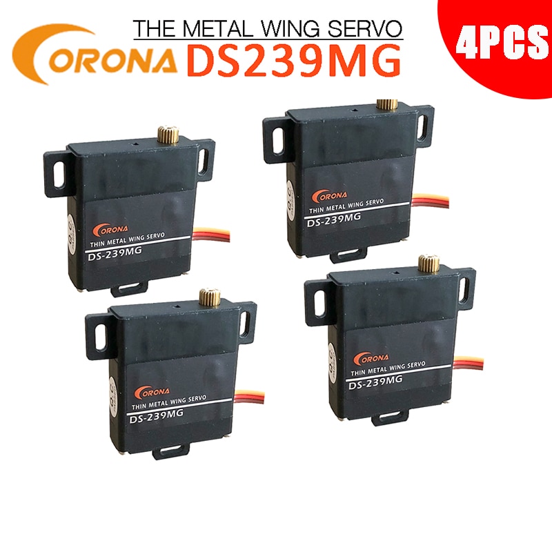 4PCS Corona DS239MG Digital Slim Wing Servo (Metal Gear) 4.6kg / 0.15sec / 22g RC Glider Servo