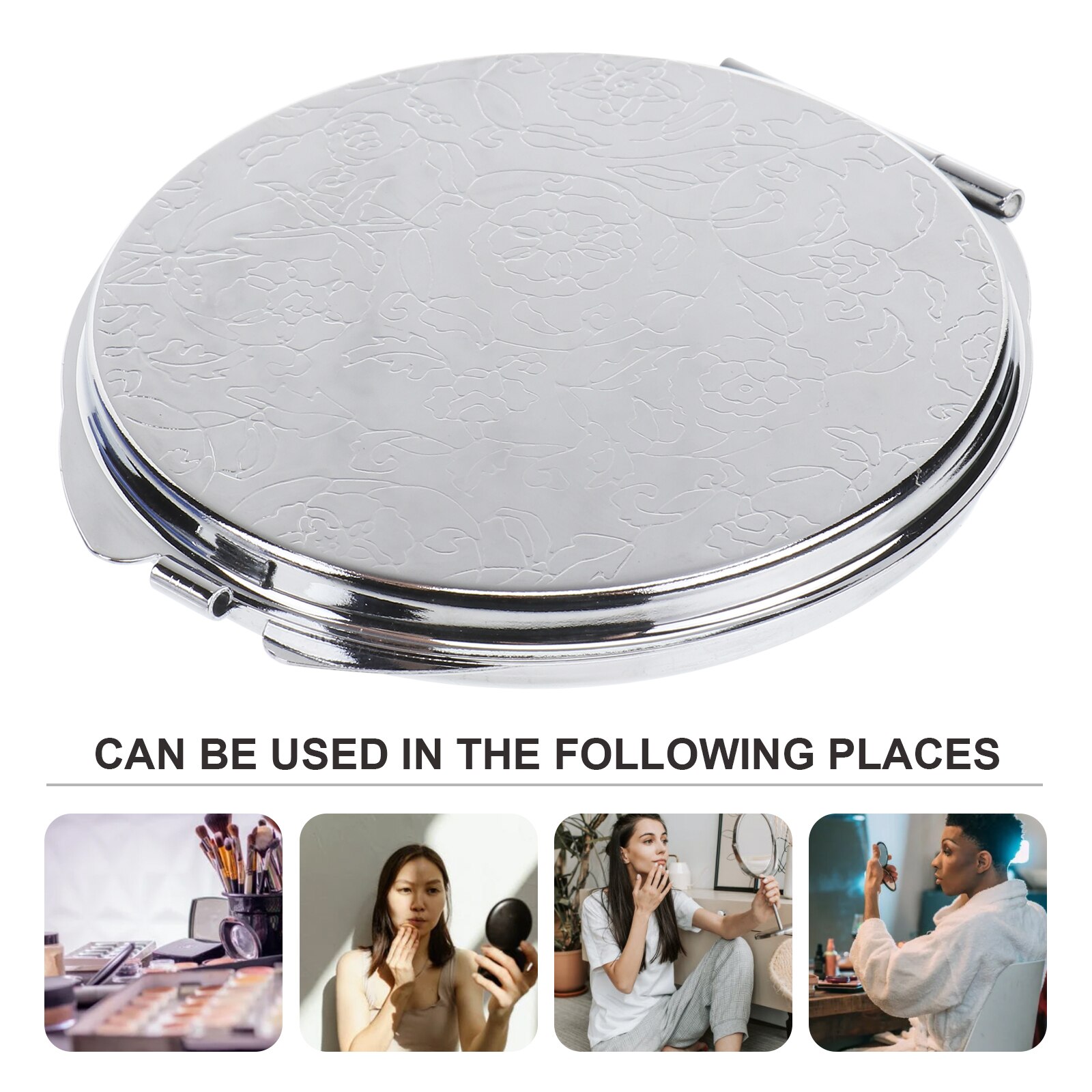 1Pc Mirror Small Pocket Mirror Travel Vanity Mirror Makeup Mirror for Lady