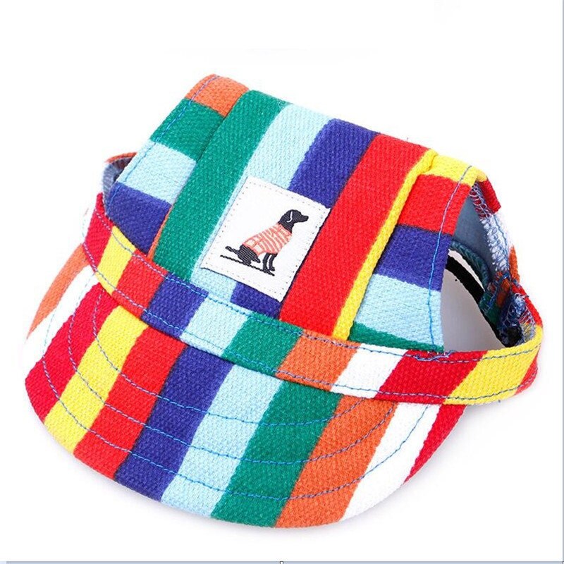 Gestreepte Camouflage Bloemen Hond Cap Pet Accessoires Kat Puppy Decoratie Honden Hoed Voor Hond Piek Cap S/M 8 ontwerpen Pet Caps: Stripe / M