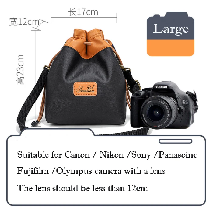 Odporna na wstrząsy torba na aparat do Fujifilm XT5 XT4 XT3 X-E3 XE4 XS10 X100F XA5 Olympus E-M5 II EM5III EM10 EP7 etui pokrowiec ochronny: Ciemnoszary