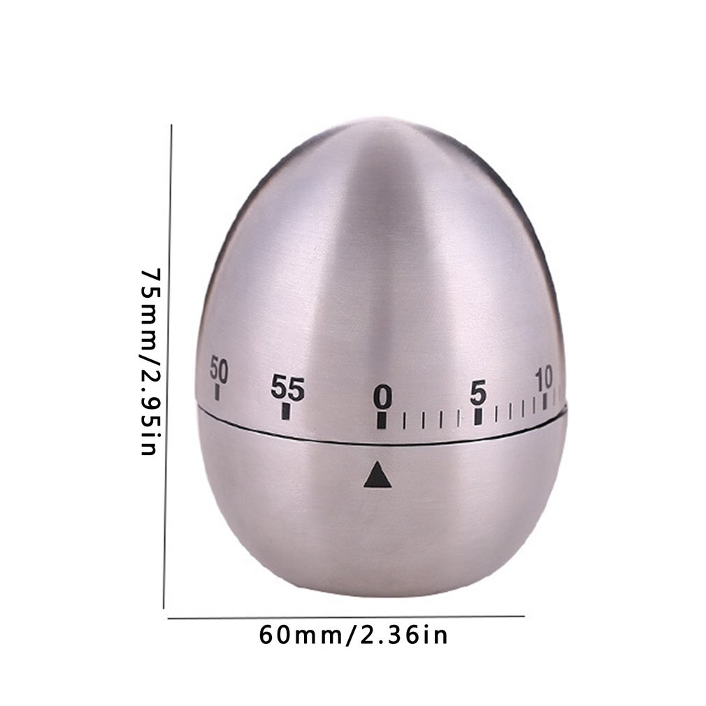 Mechanische Ei Kookwekker Koken Timer Alarm 60 Minuten Rvs Keukengerei Keuken Gadgets Timer Temporizador